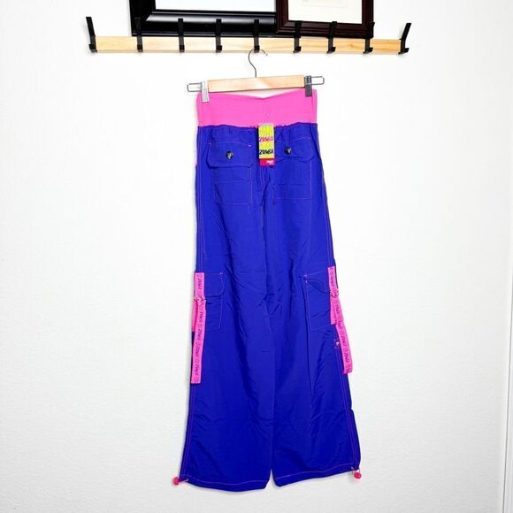 Zumba Fitness Pink and Blue Track Pants - Picture 3 of 6